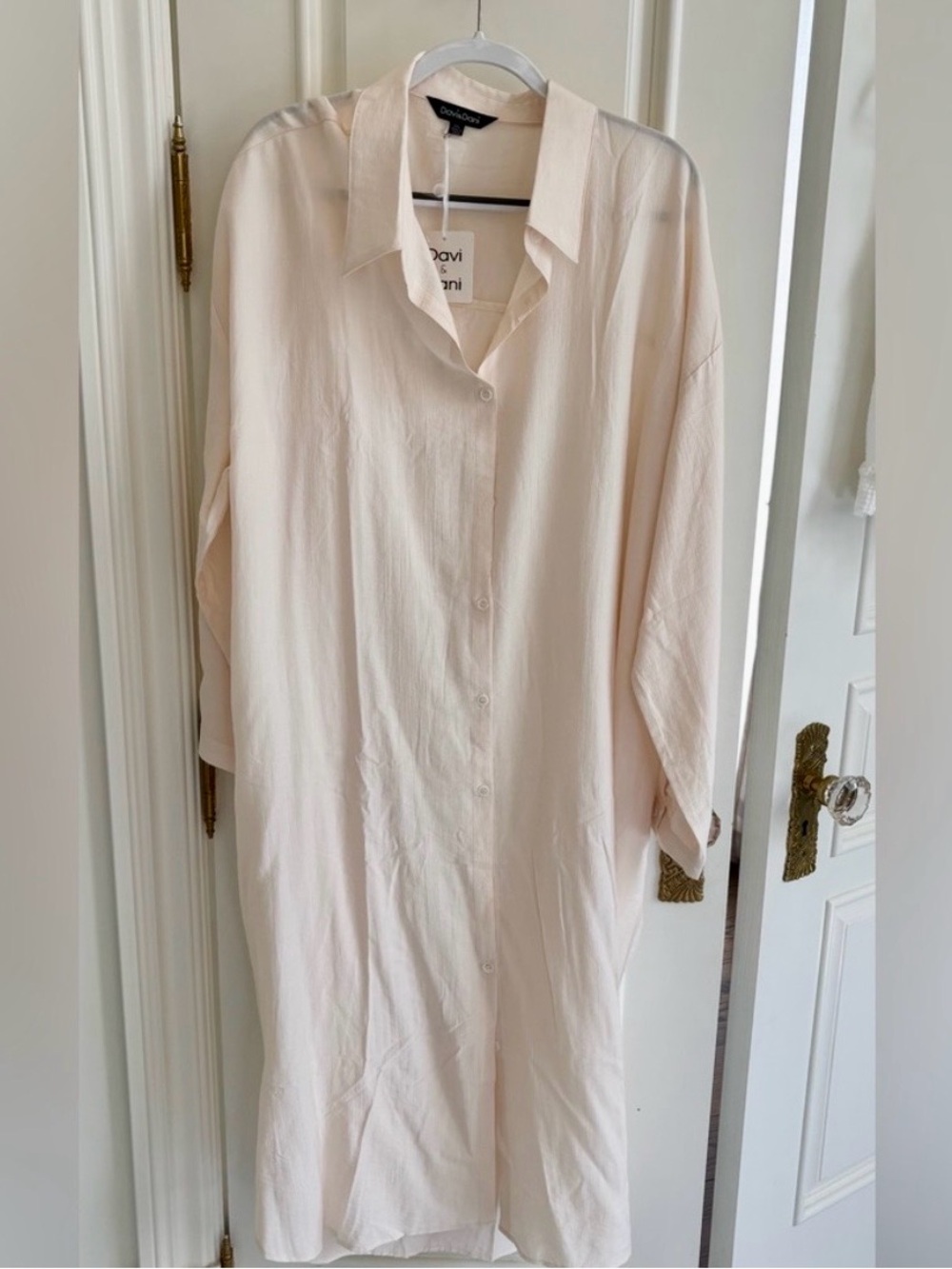 DAVI & DANI Oversized Button-Front Dress